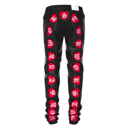 Chenille Patch Coated Denim